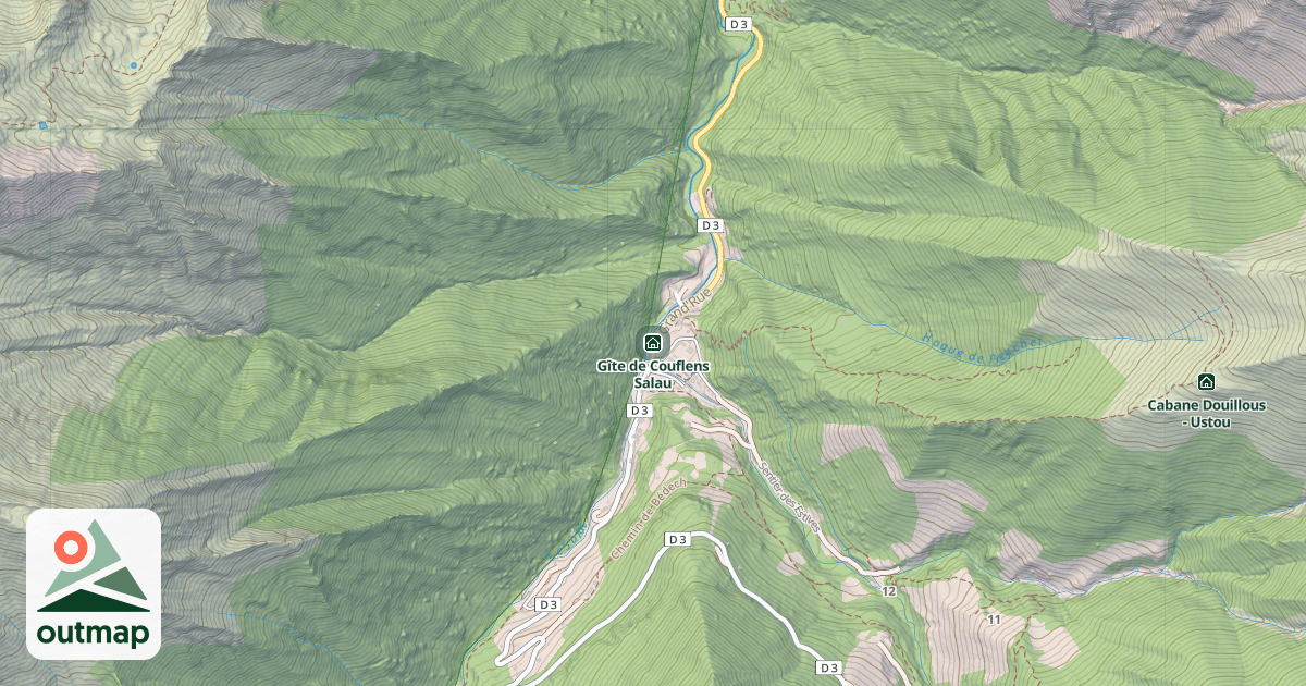 Map of Gîte de Couflens Salau