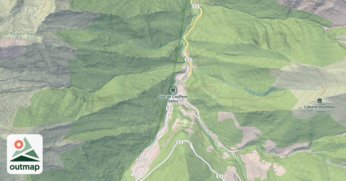 Map of Gîte de Couflens Salau