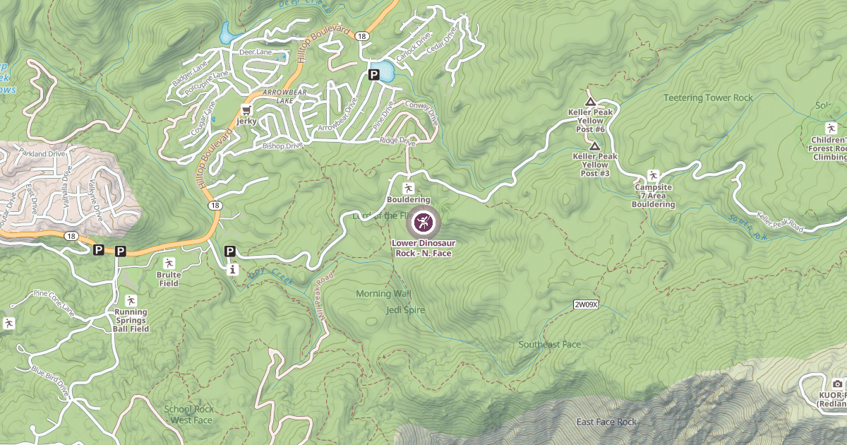 Map preview of Lower Dinosaur Rock - N. Face