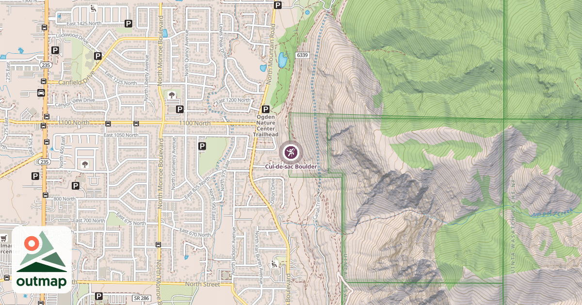 Map of Cul-de-sac Boulder