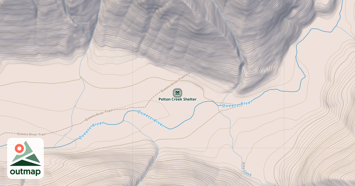 Map of Pelton Creek Shelter