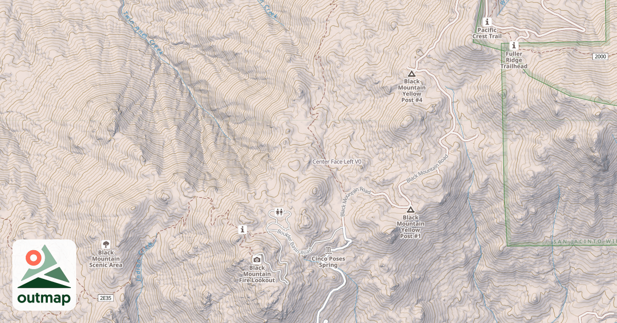 Map of Center Face Left