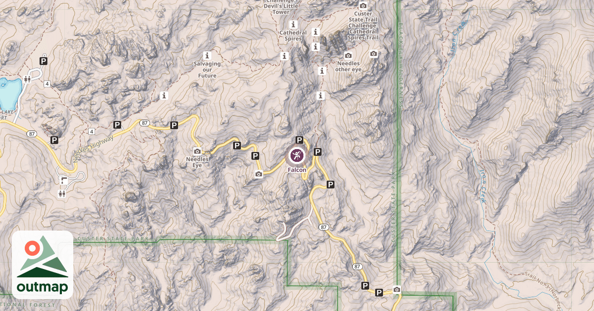 Map of Falcon