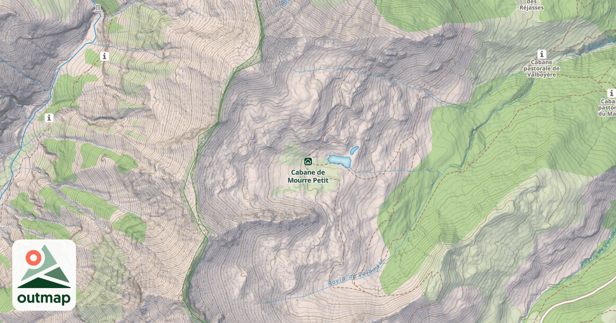 Map of Cabane de Mourre Petit