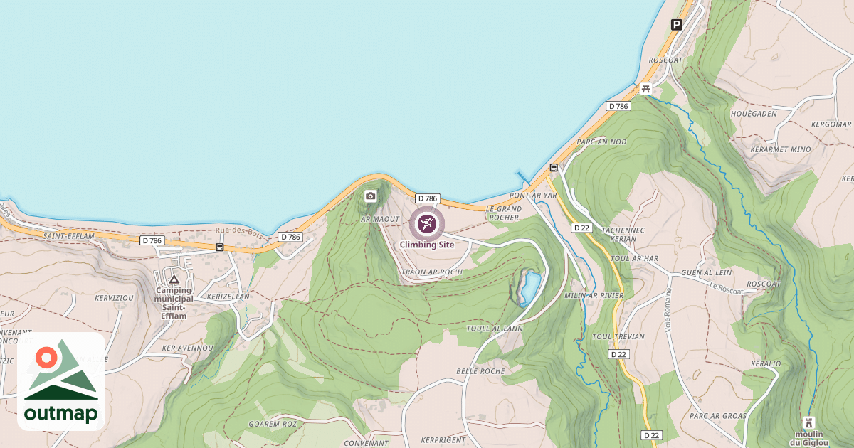 Map of Climbing Site