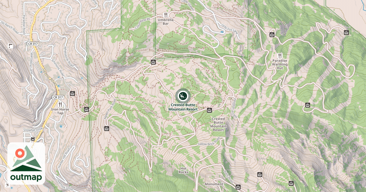 Map of Crested Butte Mountain Resort
