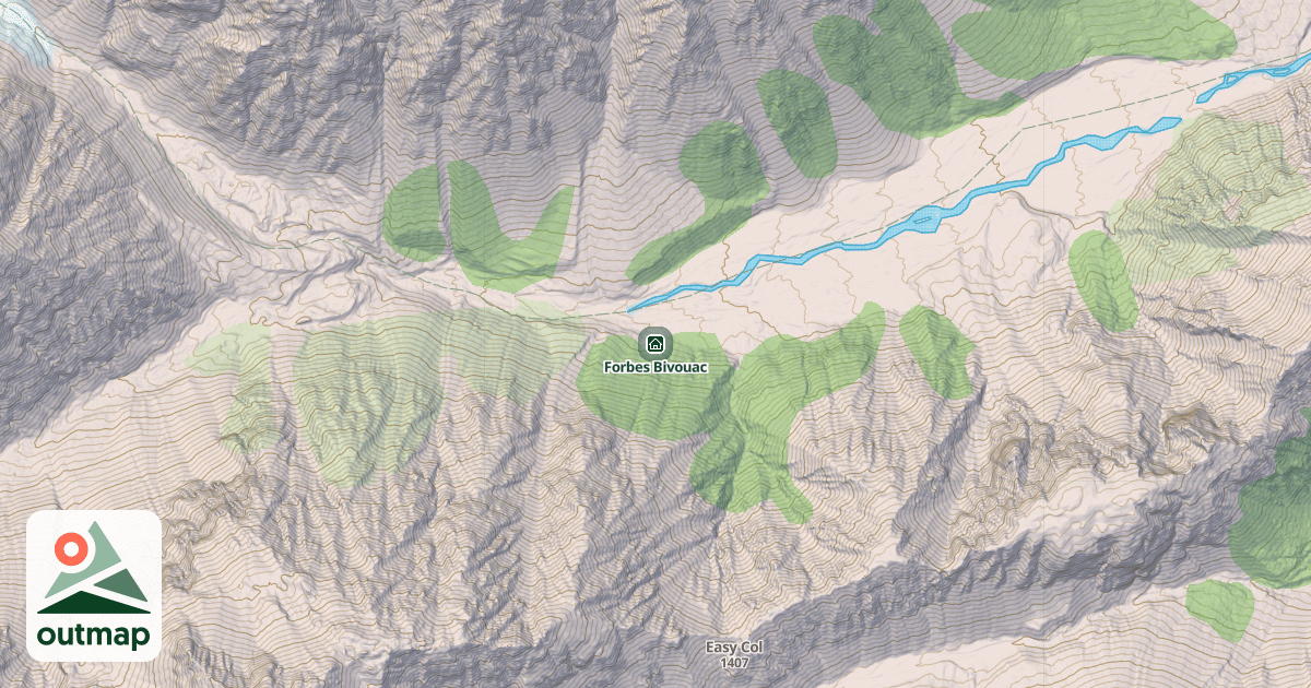 Map of Forbes Bivouac