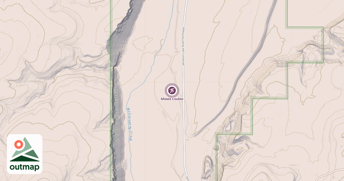Map of Moses Coulee