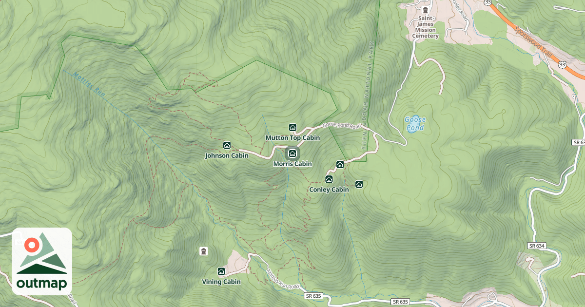 Map of Morris Cabin