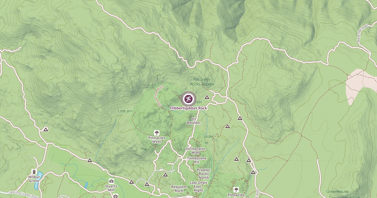 Map preview of Flibbertigibbet Rock