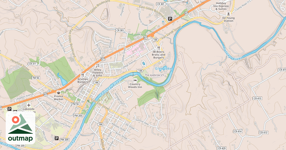Map of The eyebrow