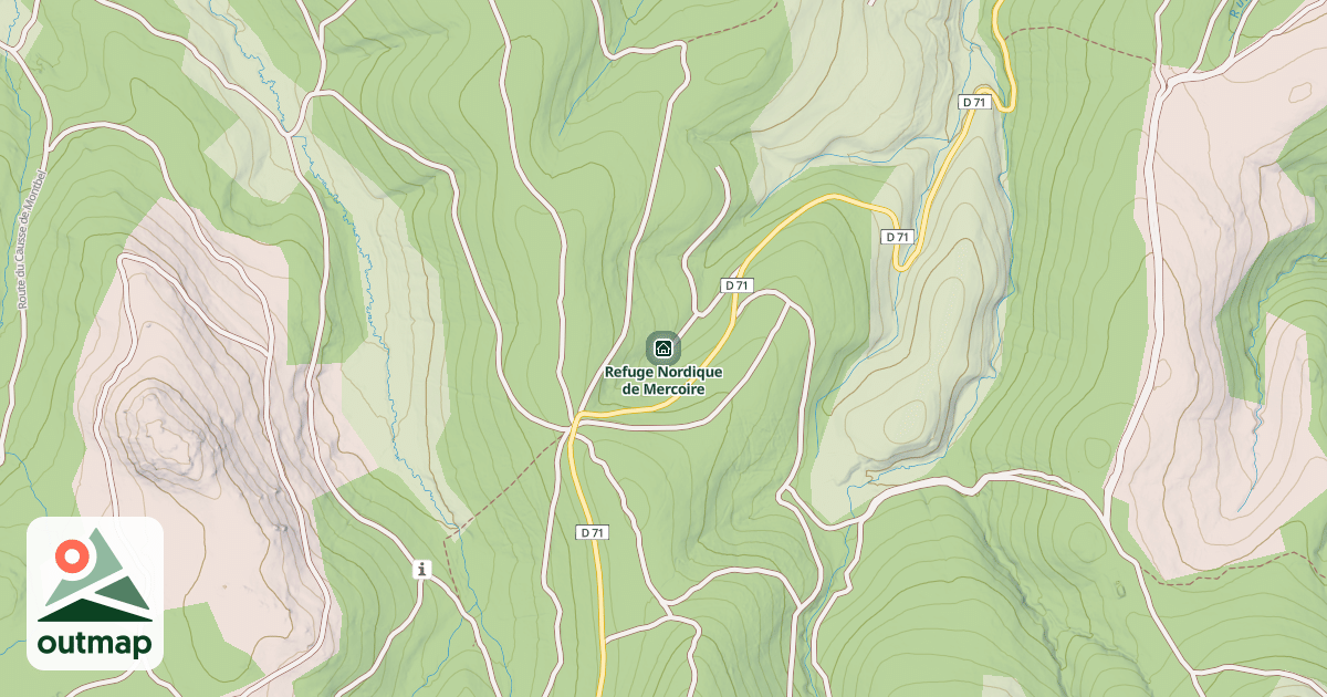 Map of Refuge Nordique de Mercoire