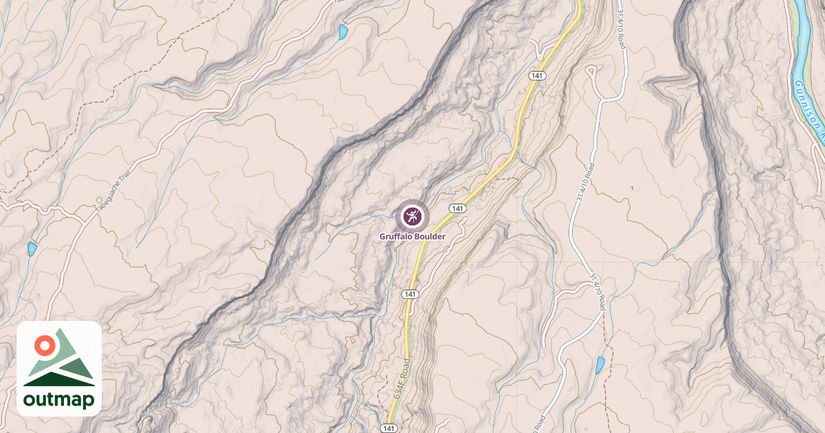 Map of Gruffalo Boulder