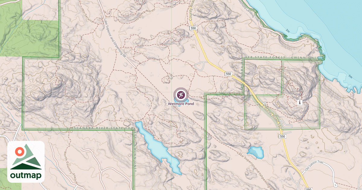 Map of Wetmore Pond