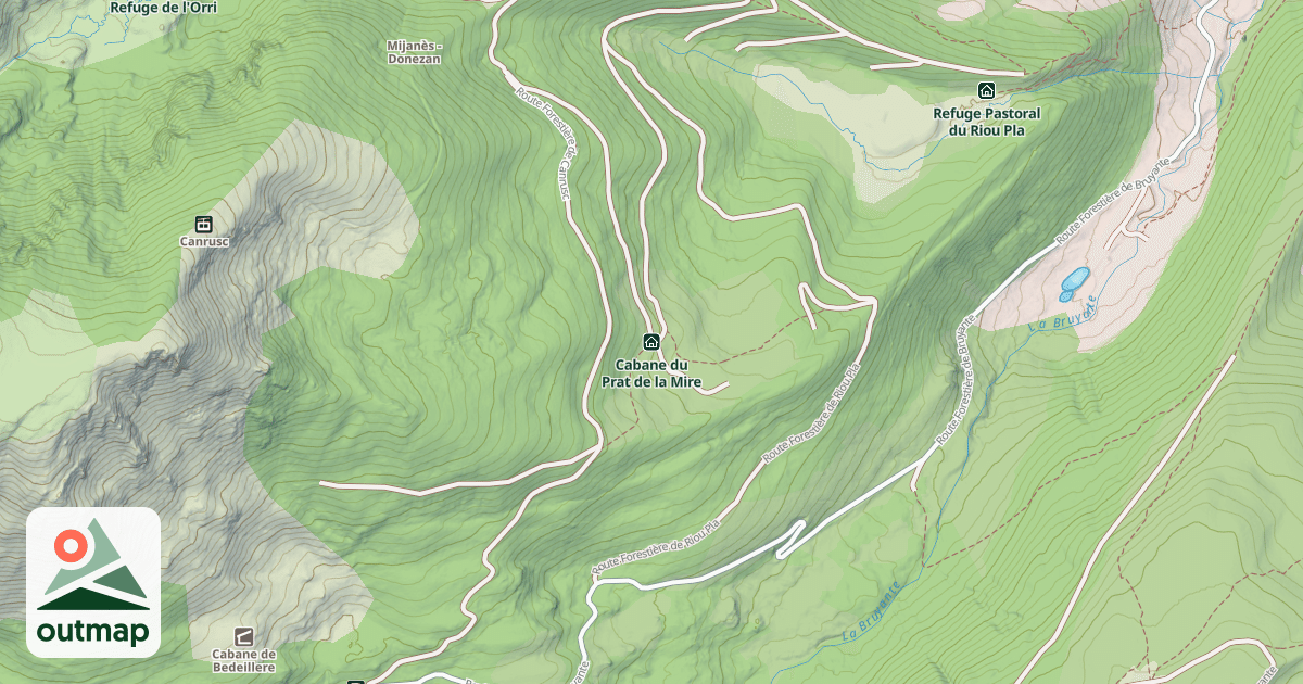 Map of Cabane du Prat de la Mire