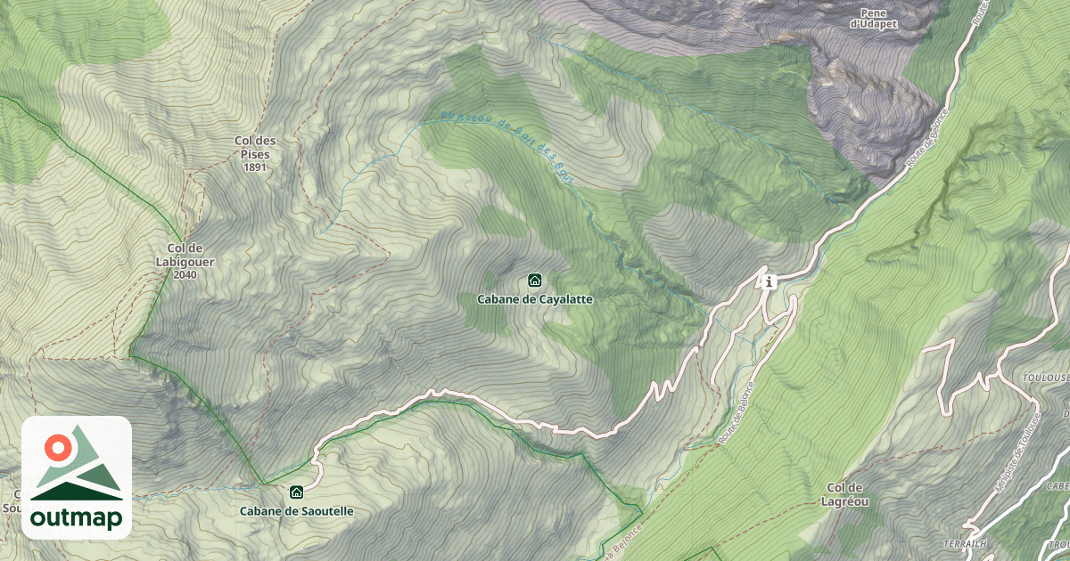 Map of Cabane de Cayalatte