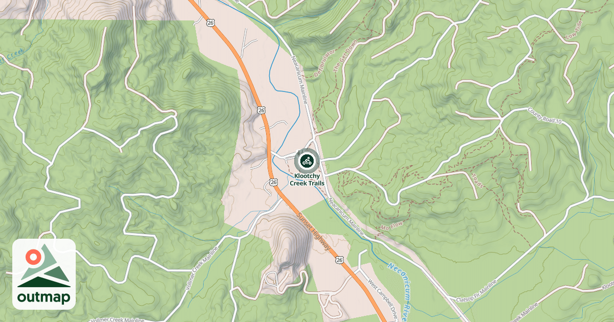 Map of Klootchy Creek Trails