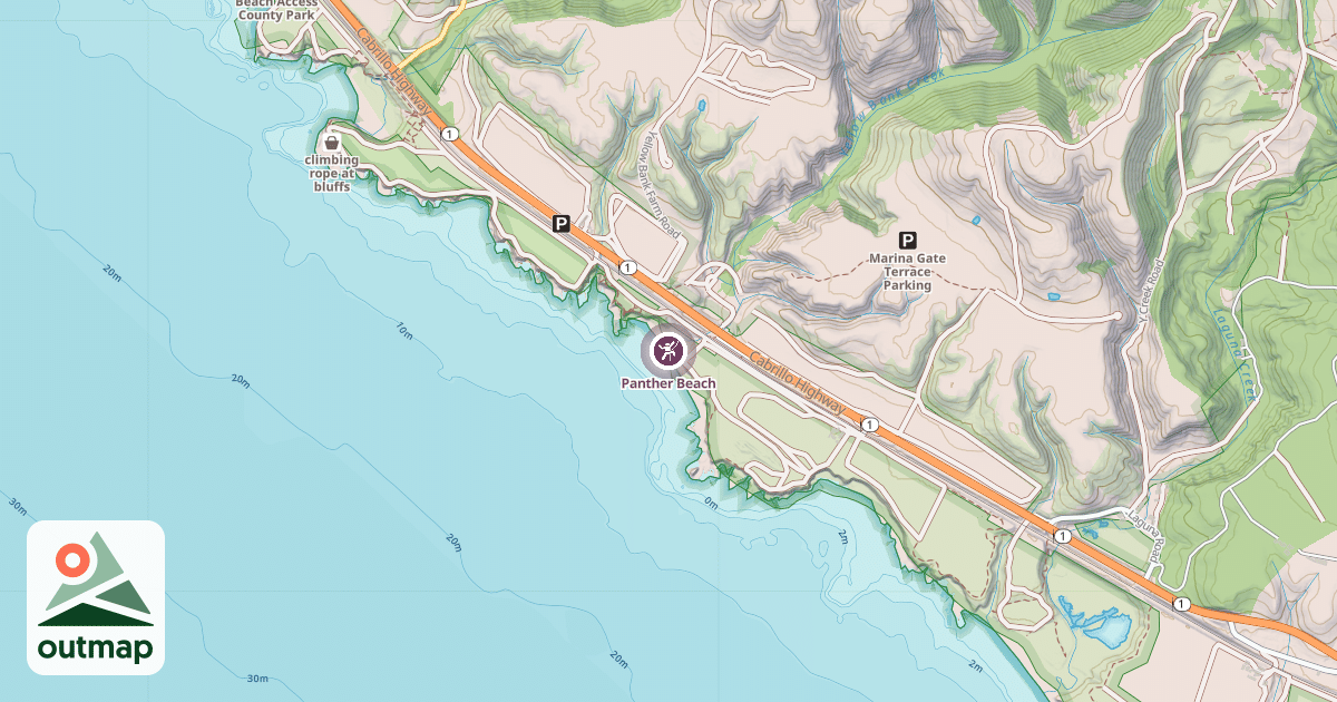 Map of Panther Beach