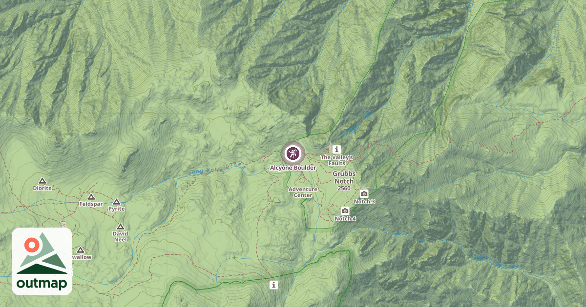 Map of Alcyone Boulder