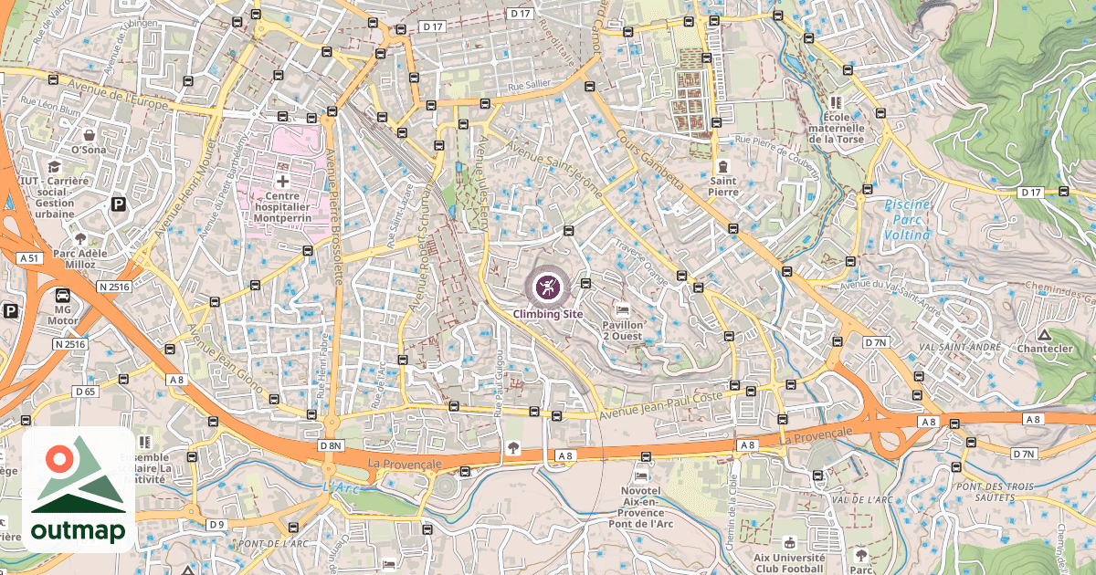 Map of Climbing Site