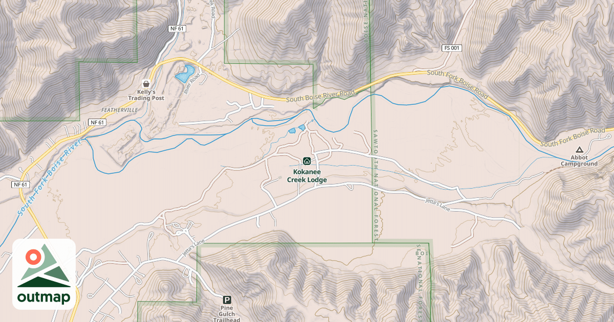 Map of Kokanee Creek Lodge