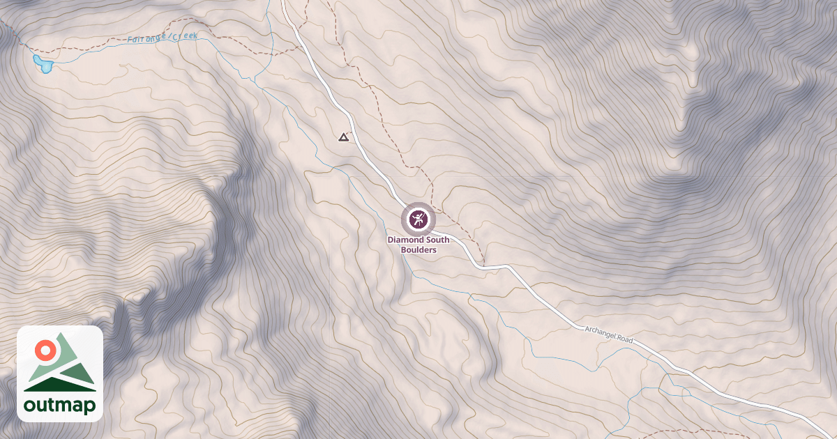 Map of Diamond South Boulders