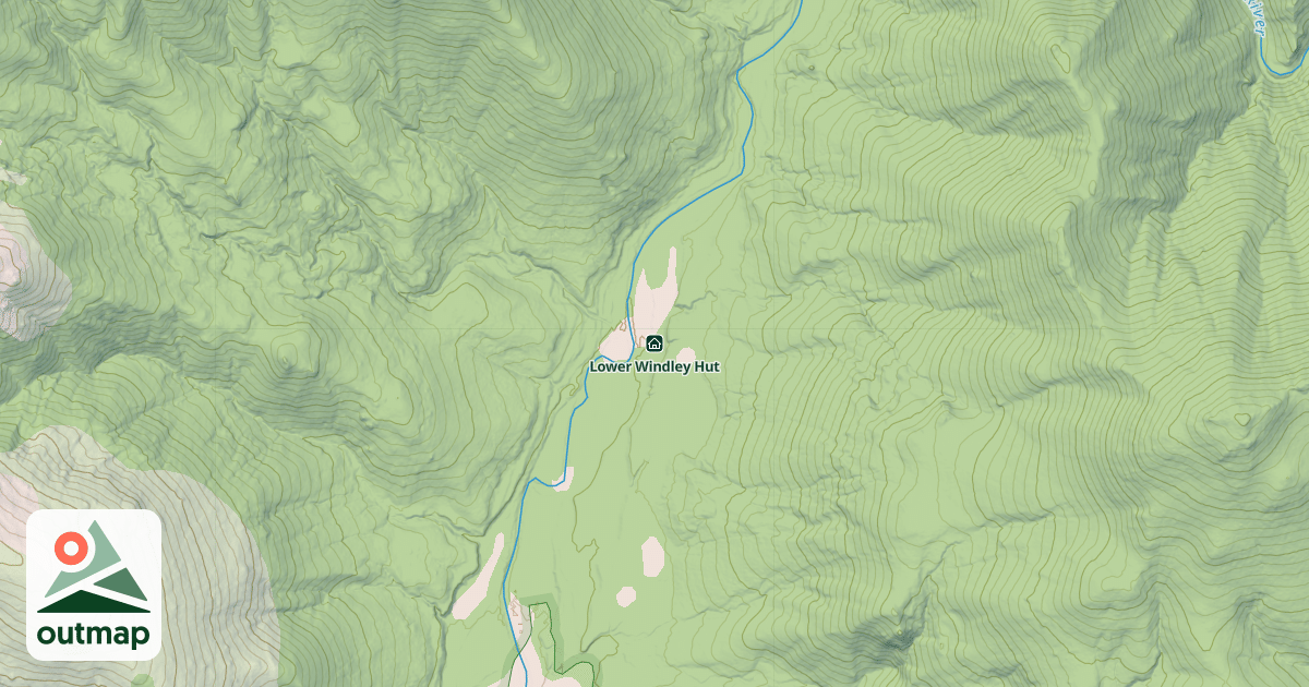 Map of Lower Windley Hut