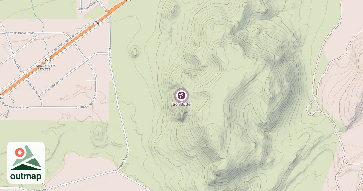 Map of Iron Butte
