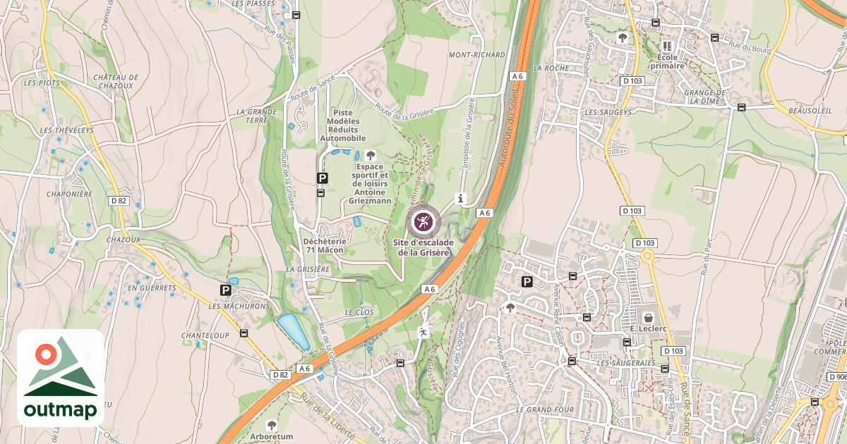 Map of Site d'escalade de la Grisère