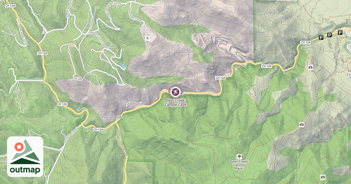 Map of Deer Creek Canyon Cave