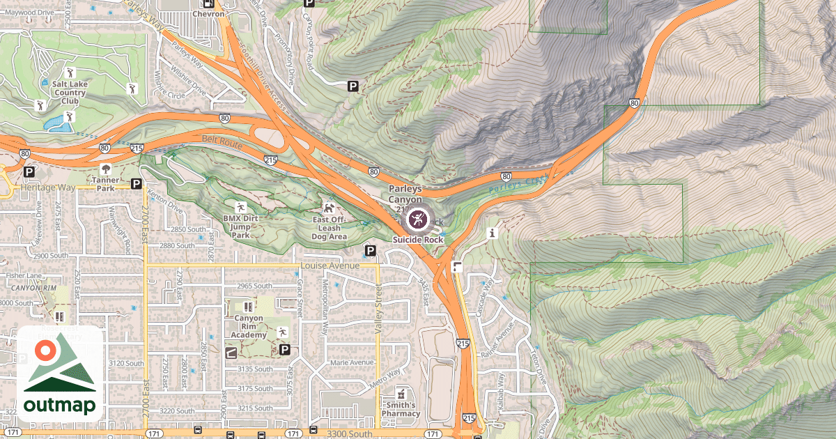 Map of Suicide Rock