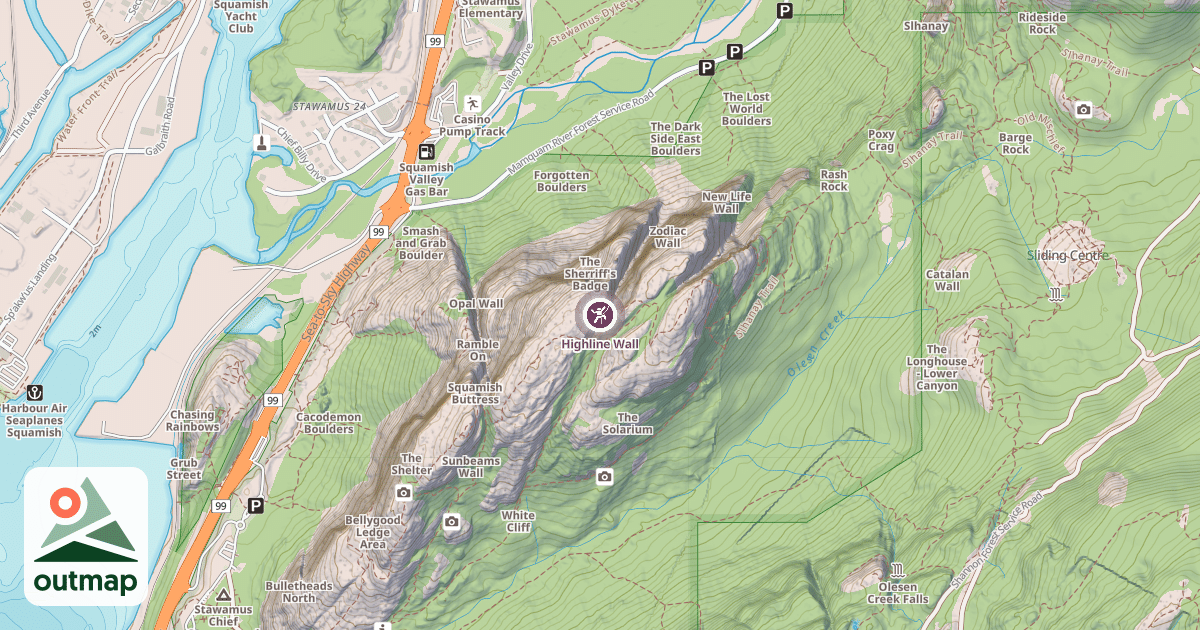 Map of Highline Wall