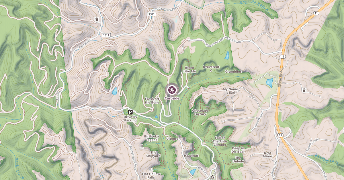 Map preview of Curbside
