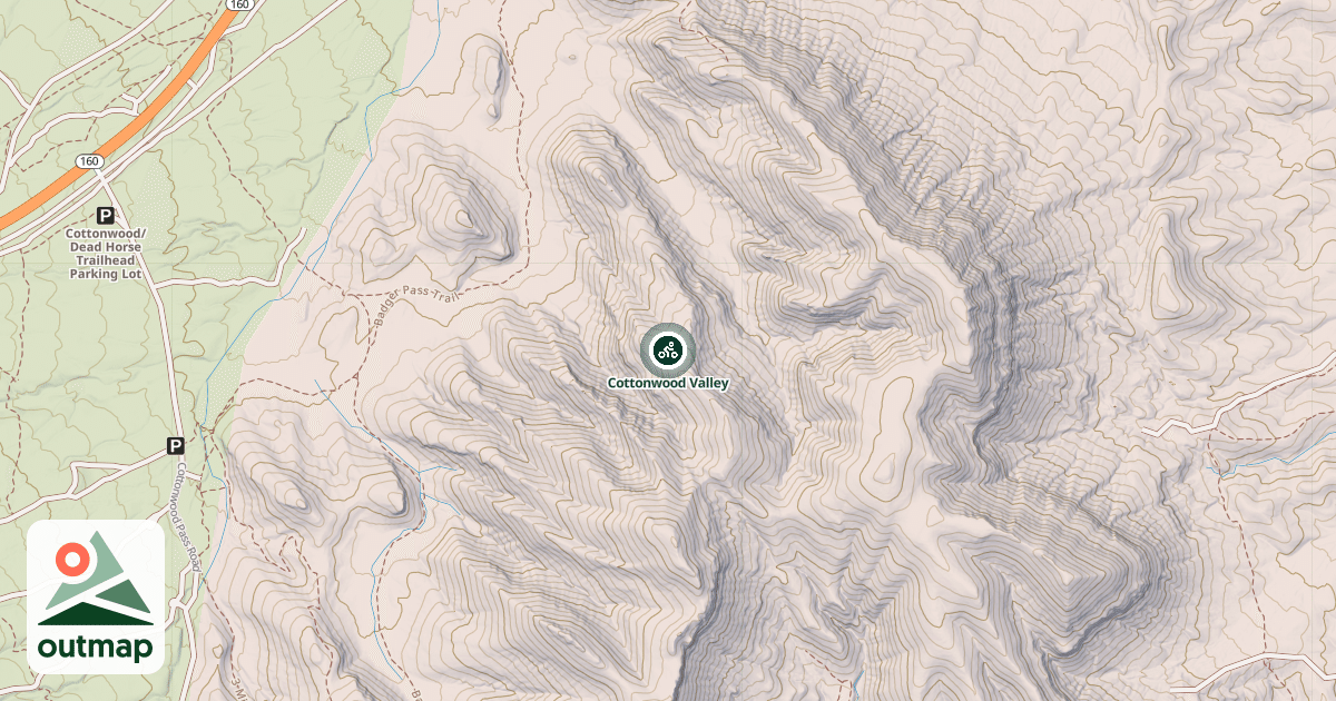 Map of Cottonwood Valley