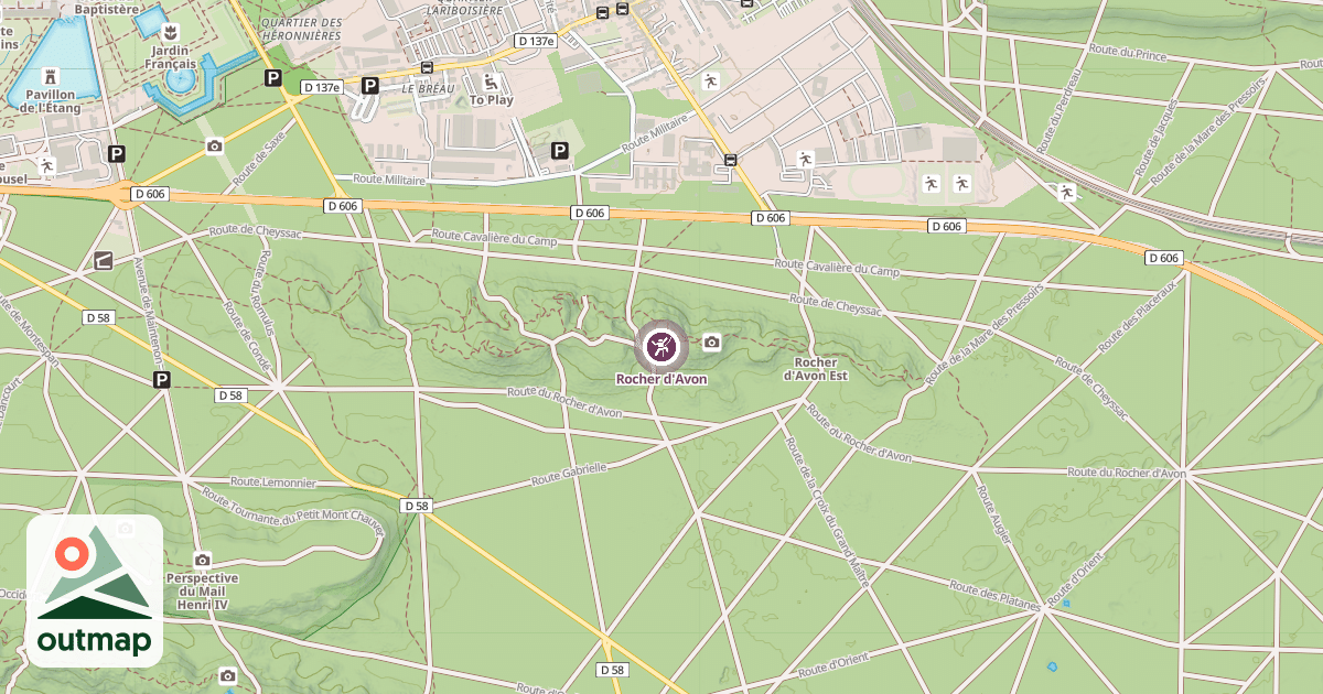 Map of Rocher d'Avon