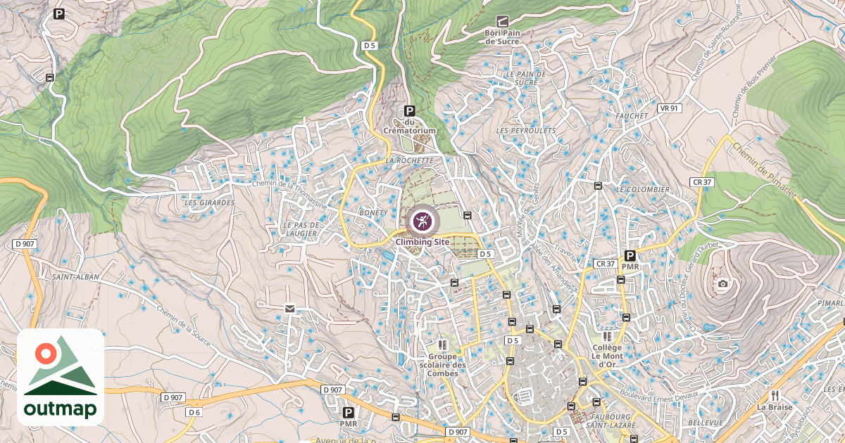 Map of Climbing Site