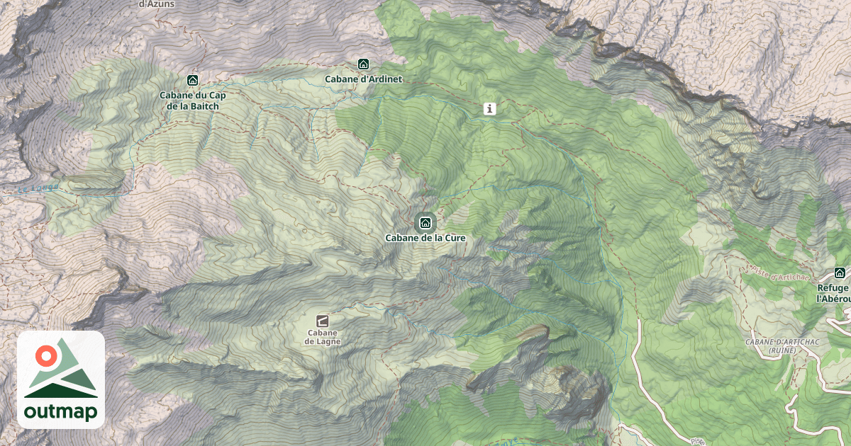 Map of Cabane de la Cure
