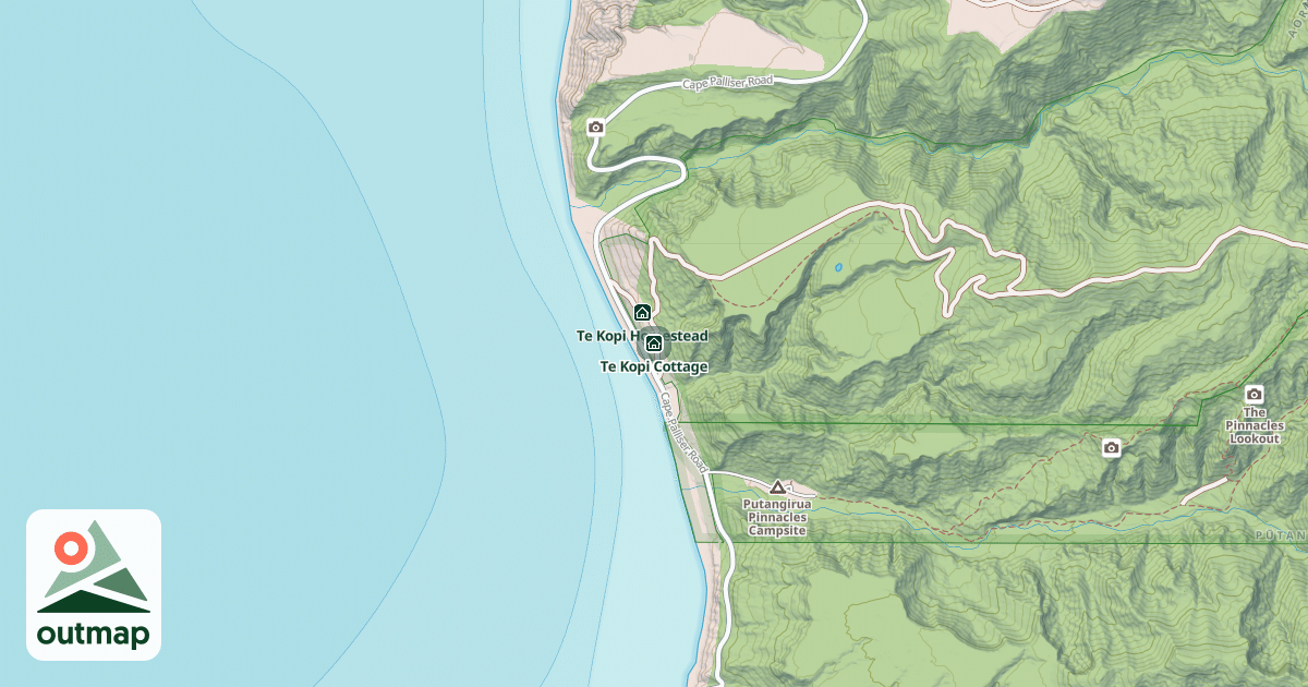 Map of Te Kopi Cottage