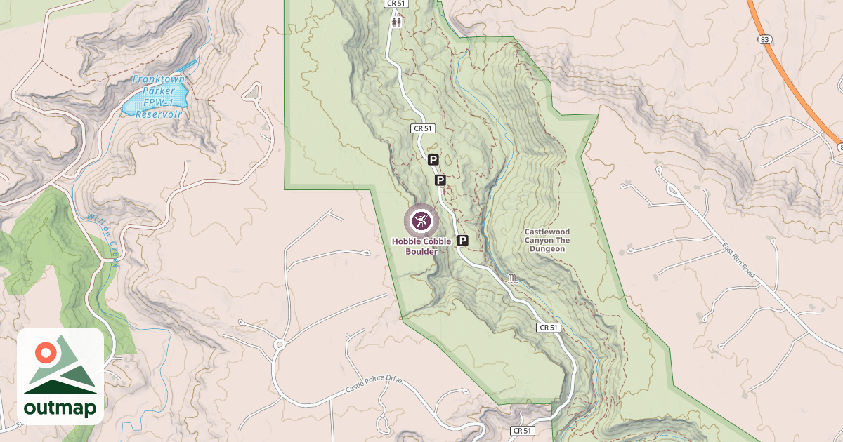 Map of Hobble Cobble Boulder