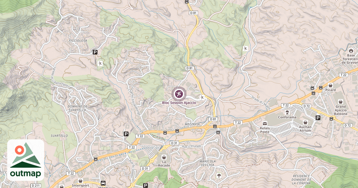 Map of Bloc Session Ajaccio