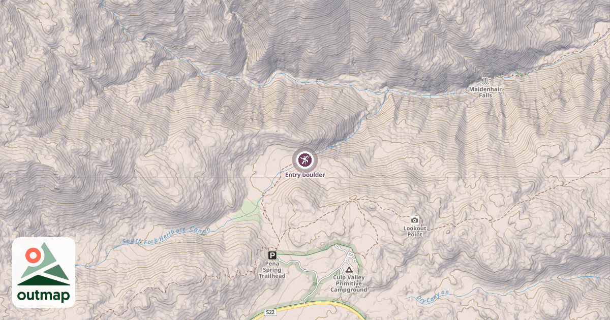 Map of Entry boulder
