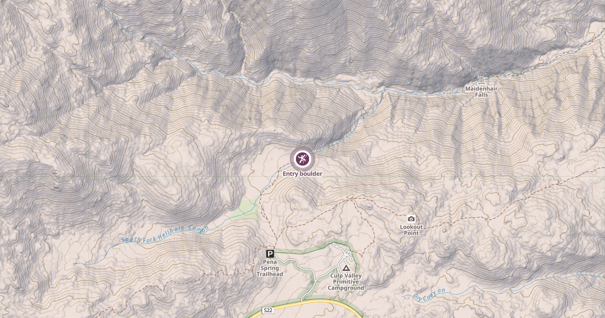 Map preview of Entry boulder