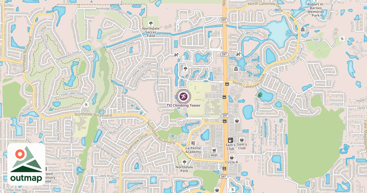 Map of TSI Climbing Tower