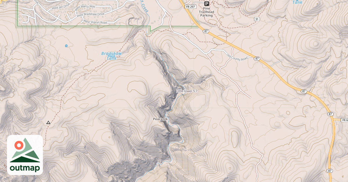 Map of Little tower