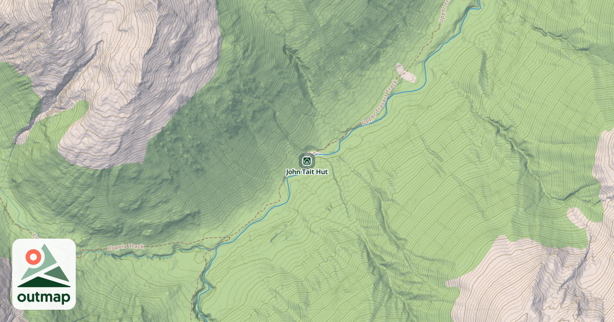 Map of John Tait Hut