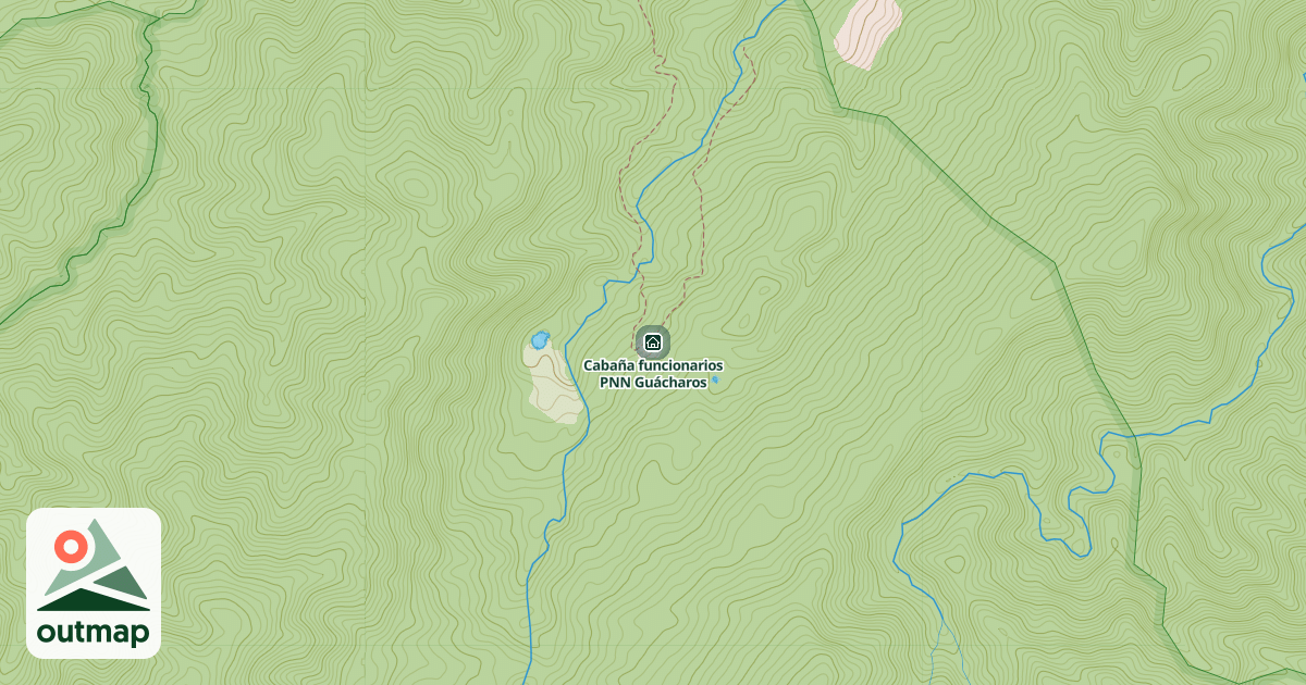 Map of Cabaña funcionarios PNN Guácharos