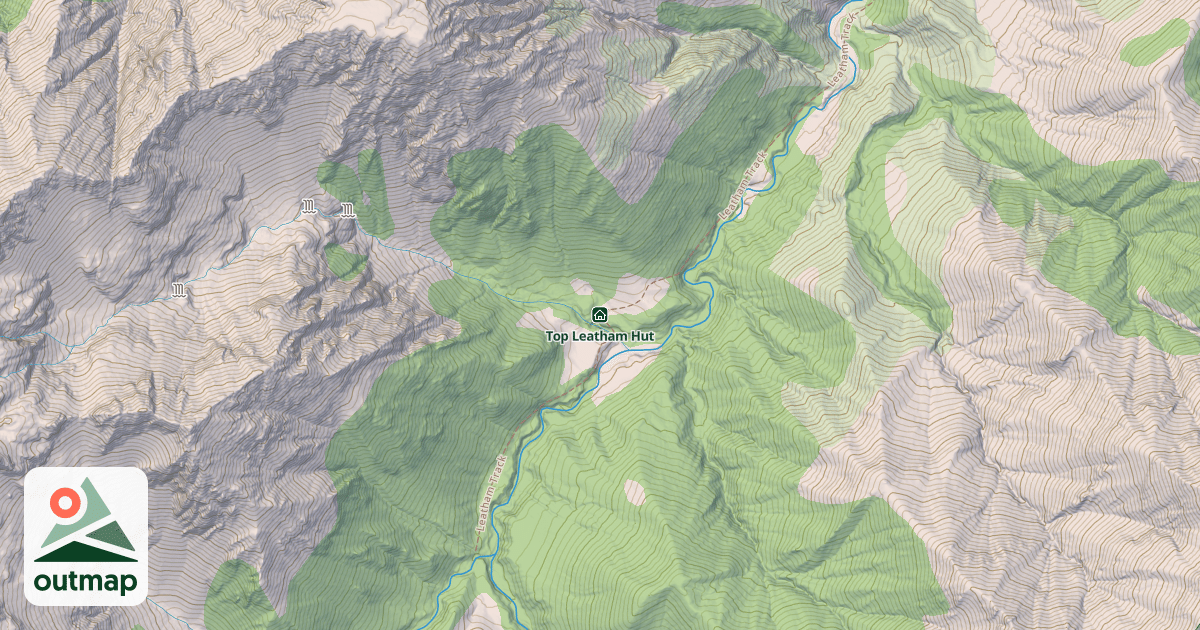 Map of Top Leatham Hut