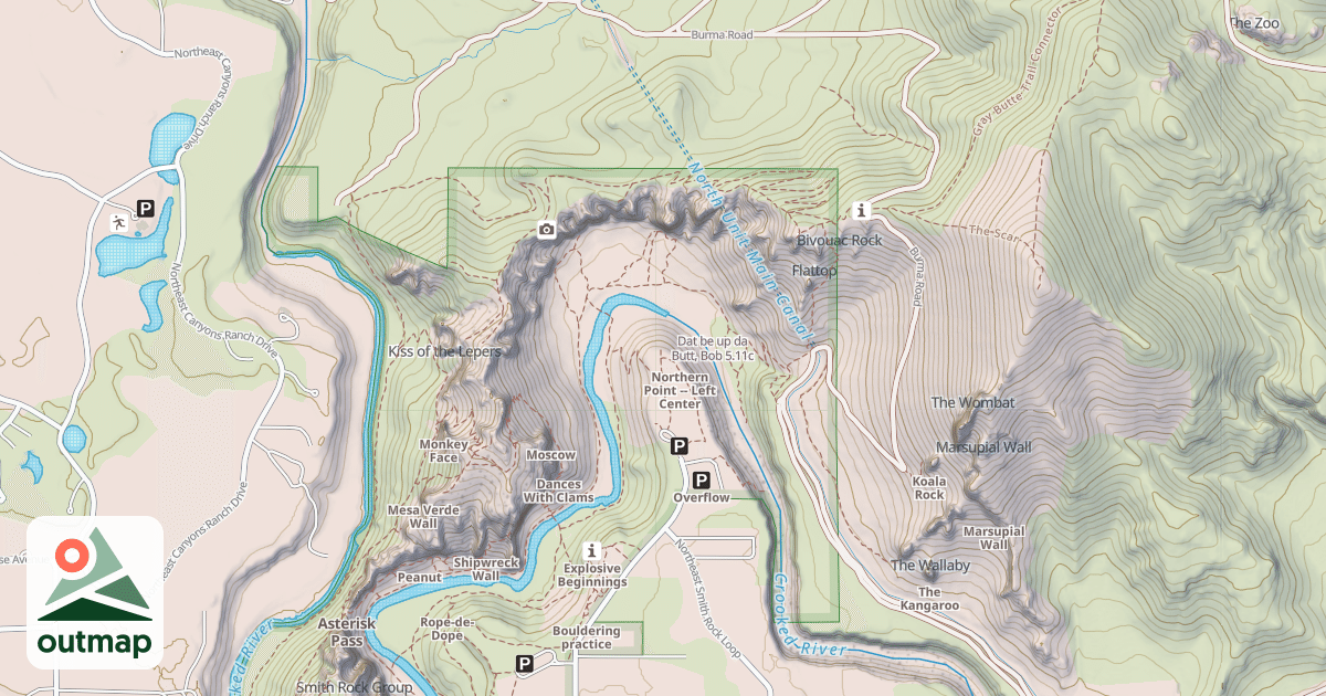 Map of Dat be up da Butt, Bob