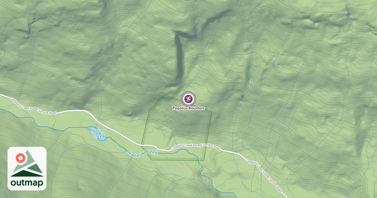 Map of Pegasus Boulders
