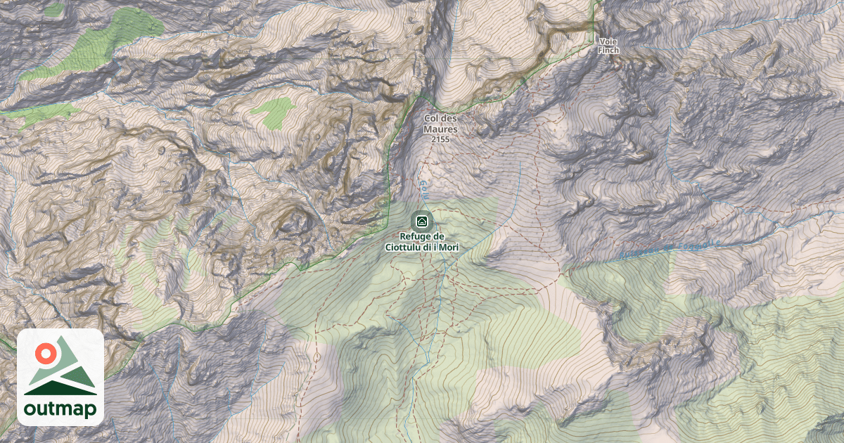 Map of Refuge de Ciottulu di i Mori